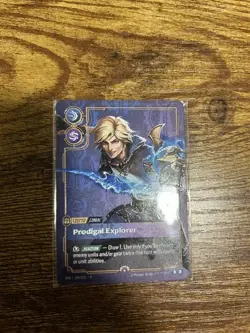 Riftbound TCG Ezreal - Prodigal Explorer METAL Card 199/221 Prize Wall Exclusive - Image 1