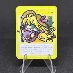 Pluto coco Mini Card Holo Trainer Yellow #46 Art by Haroopigu Pikachu Pokemon - Image 1