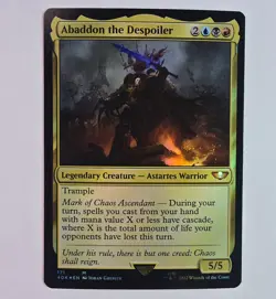 Abaddon the Despoiler 171 Universes Beyond: Warhammer 40,000 MTG Foil LP - Image 1