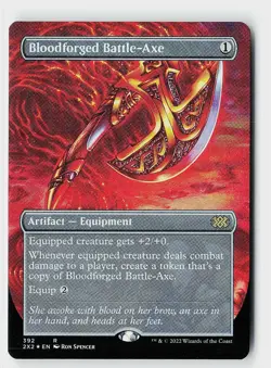 Bloodforged Battle-Axe (Borderless) Foil R Double Masters 2022 392 NM - Image 1