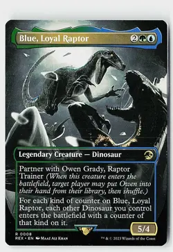 Blue, Loyal Raptor (Borderless) R Universes Beyond: Jurassic World Collection 8 - Image 1