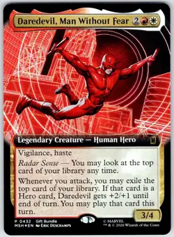 Daredevil, Man Without Fear (Extended Art) 432 Holo Promos MTG Foil NM - Image 1