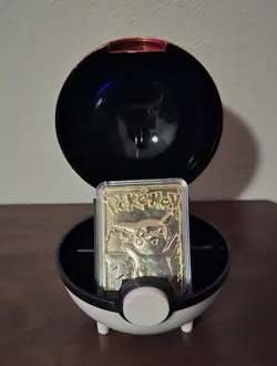 Pikachu 1999 Burger King 23k Gold Plated Card #25- Pokemon TOY Pokeball Vintage - Image 1