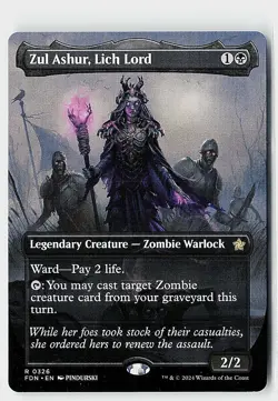 Zul Ashur, Lich Lord (Borderless) R Foundations 326 NM - Image 1