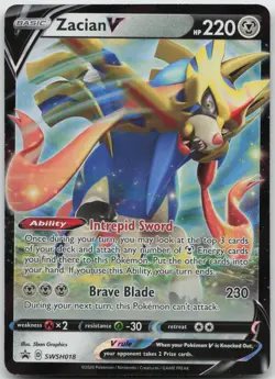 Zacian V SWSH018 Holo Promo Sword & Shield Promo Pokemon Near Mint - Image 1