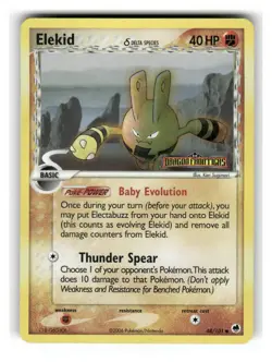 Elekid 48/101 Common Dragon Frontiers Pokemon Reverse Holo Near Mint - Image 1