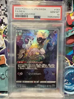 2022 POKEMON JAPANESE SWORD & SHIELD VSTAR UNIVERSE #183 FULL ART/MEW PSA 10 - Image 1