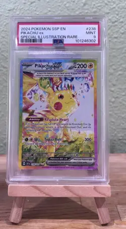 2024 POKEMON SSP Surging Sparks SIR 238/191 PIKACHU EX PSA 9 EBay Authenticated - Image 1