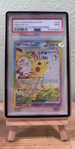 2024 POKEMON SSP Surging Sparks SIR 238/191 PIKACHU EX PSA 9 EBay Authenticated - Image 4