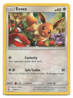 Eevee 48/68 Holo Rare Hidden Fates Pokemon 2019 - Image 1