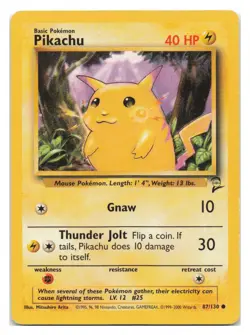 Pikachu 87/130 Common Base Set 2 Pokemon 2000 - Image 1