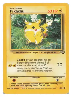 Pikachu #60/64 Jungle Pokemon tcg - Image 1