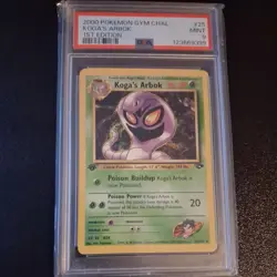 2000 POKEMON GYM CHALLENGE 1ST EDITION #25 KOGA'S ARBOK PSA 9 - Image 1