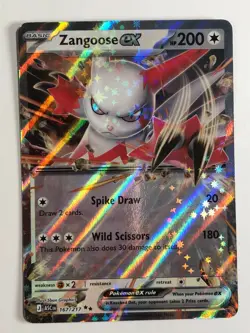 Pokemon TCG Ascended Heroes Zangoose EX 167/217 Near Mint - Image 1