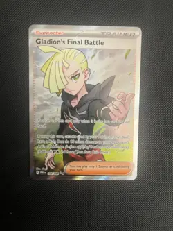 108/084 Gladion's Final Battle Pitch Black Full Art Trainer Pokemon TCG - Image 1