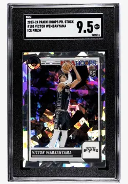 2023-24 Panini Nba Hoops Premium Stock - Victor Wembanyama #108 Ice SGC 9.5 - Image 1