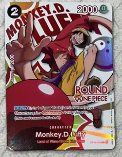 Monkey D. Luffy One Piece x Round 1 Promo Card (ENGLISH) Near Mint - Image 1