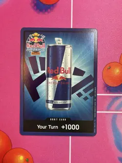 Red Bull Double DON!! Blue Foil Card Promo Card One Piece TCG Tournament - Image 1
