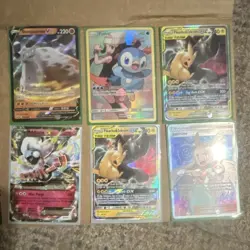 Pokemon TCG 6-Card Holo Lot Full Art TAG TEAM Pikachu Zekrom GX, V, EX - Image 1