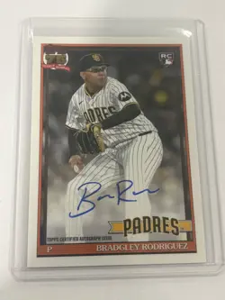 2026 Topps Series 2 Bradgley Rodriguez 1991 on card Auto #91A-BROD Padres RC - Image 1