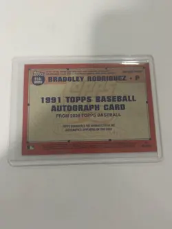 2026 Topps Series 2 Bradgley Rodriguez 1991 on card Auto #91A-BROD Padres RC - Image 2