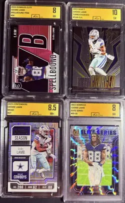 Dallas Cowboys 4 Card Graded Slab Lot Gem Mint 10 Ceedee Lamb - Image 1