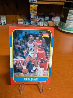 1986-87 Fleer Basketball Card #80 Norm Nixon Los Angeles Clippers BF.86 - Image 2