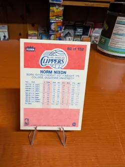 1986-87 Fleer Basketball Card #80 Norm Nixon Los Angeles Clippers BF.86 - Image 5