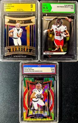 Cincinnati Bengals 3 Card Graded Slab Lot Gem Mint 10s - Image 1