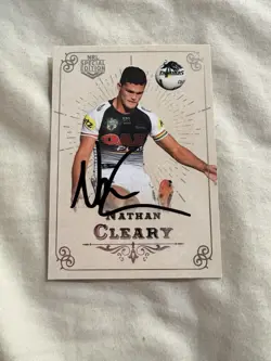 Signed Nathan Cleary Penrith Panthers 2018 NRL Glory Card - Image 1