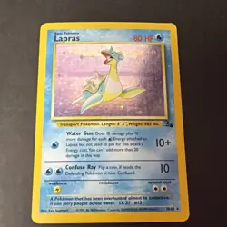 Lapras 10/62 Holo Rare Fossil Pokemon Unlimited Holo #1 - Image 1