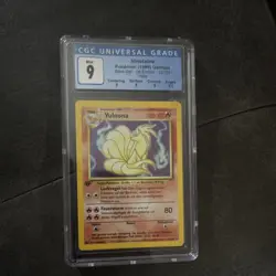 Pokemon TCG Base Set Ninetales 12/102 CGC 9 1st Edition Holo German 1999 - Image 1