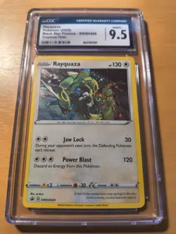 Rayquaza Pokemon 2020 Black Star Promo SWSH029 Cosmos CGC 9.5 - Image 1