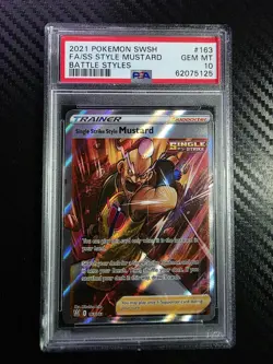 2021 Pokemon Battle Styles #163 Fa/Ss Style Mustard Battle Styles PSA 10 - Image 1