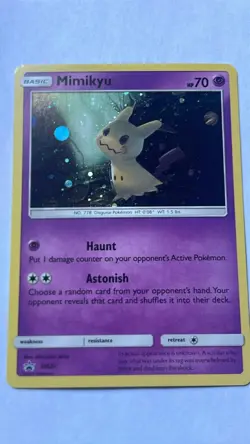 Pokemon TCG Sun & Moon Mimikyu SM29 Promo Holo LP - Image 1