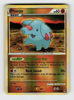 Phanpy 66/95 Reverse Holo Common Call of Legends Pokemon 2011 Lightly Played - Image 1