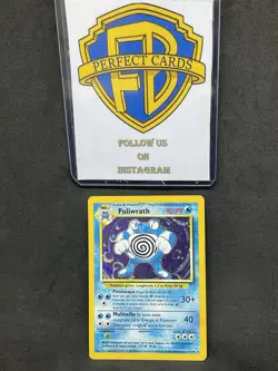 POKEMON SET BASE UNLIMITED POLIWRATH HOLO 13/102 LP- - Image 1