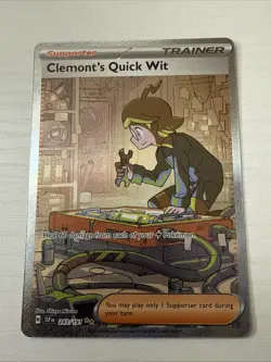 Clemonts Quick Wit 243/191 - Pokemon TCG Surging Sparks Special Illustration - Image 1