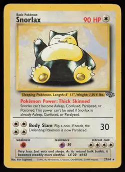 Snorlax 27/64 Rare Jungle Pokemon Unlimited Lightly Played - Image 1