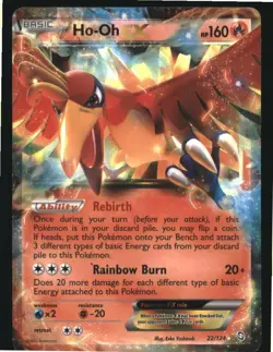 Ho-Oh EX 22/124 Holo EX Rare Dragons Exalted Pokemon Holo Near Mint - Image 1