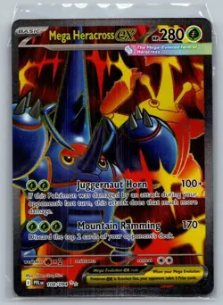 Mega Heracross ex 108/094 Ultra Rare Phantasmal Flames Pokemon Holo Near Mint - Image 1