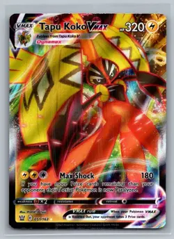 Tapu Koko VMAX 051/163 Holo VMAX Rare Battle Styles Pokemon Near Mint - Image 1