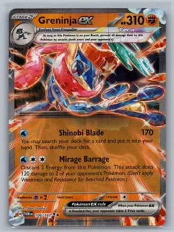 Greninja ex 106/167 Double Rare Twilight Masquerade Pokemon Holo Near Mint - Image 1