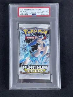 2009 Pokemon Platinum Arceus Water Arceus Foil Pack PSA 8 POP 11 - Image 1