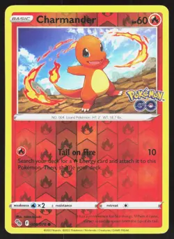 Pokemon GO Charmander 008/078 Common Pokemon Reverse Holo NM/M - Image 1