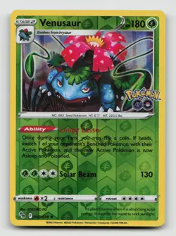 VENUSAUR 003/078 HOLO Rare Reverse Holo Pokemon POKEMON GO - Image 1