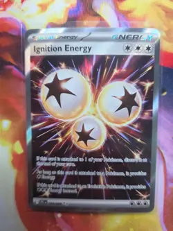 IGNITION ENERGY 124/094 Ultra Rare Phantasmal Flames Pokemon Holo Near Mint - Image 1