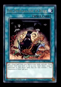 Pre-Preparation of Rites WISU-EN056 Rare Wild Survivors Yu-Gi-Oh 1st Edition NM - Image 1