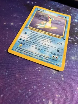 DAMAGED! FAINTED! Pokemon TCG Fossil Lapras 1st Edition Holo 10/62 1999 WoTC - Image 4