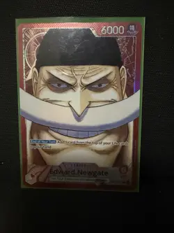 Edward Newgate OP02-001 - Paramount War - Alt Art Leader - One Piece TCG English - Image 1